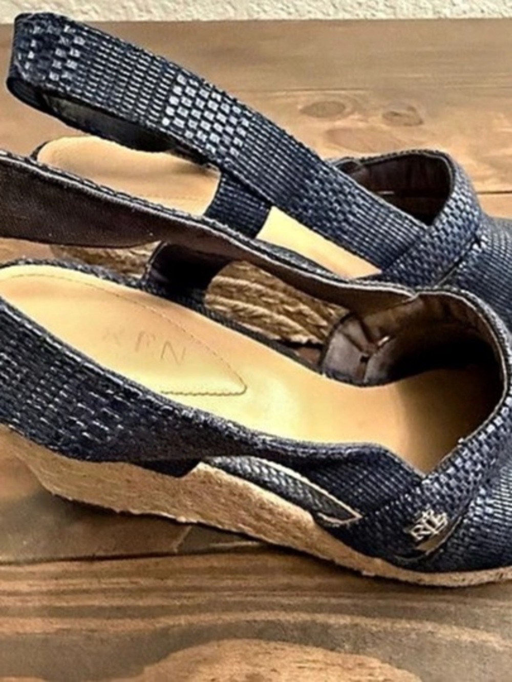 Lauren Ralph Lauren Penelopie Espadrille Wedge Blue